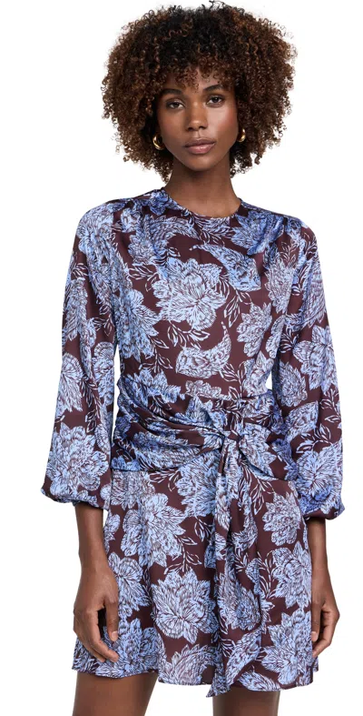 Shoshanna Lynne Dress In Chocolate/lavender In Multi