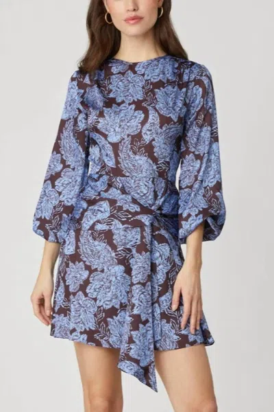 SHOSHANNA LYNNE DRESS IN CHOCOLATE/LAVENDER