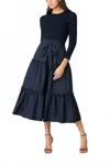 Shoshanna Magda Knit Dress In Navy In Blue