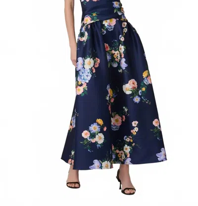 Shoshanna Marie Evening Dress In Navy Multi In Blue