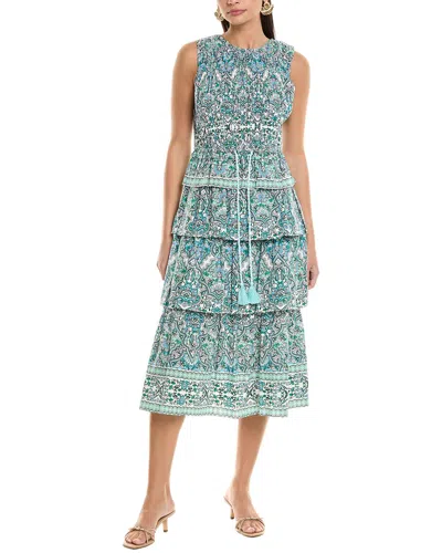 Shoshanna Mariette Midi Dress In Blue