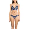 Shoshanna Marine Stripe Classic Bikini Bottom In Navy In White