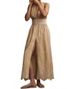Shoshanna Marquerite Dress In Khaki/optic In Multi