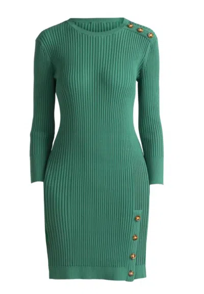 Shoshanna Maya Knit Dress In Olive In Green