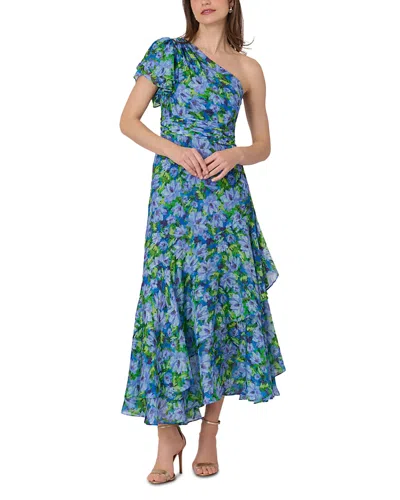 Shoshanna Midnight Sketched Garden Print Melody Dress In Multi
