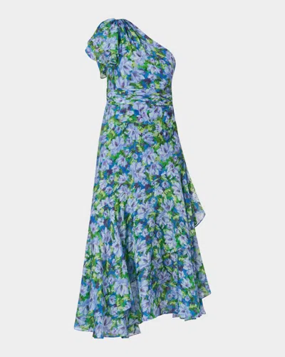 Shoshanna Melody One-shoulder Floral Tiered Maxi Dress