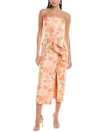 Shoshanna Merlin Midi Dress In Pink