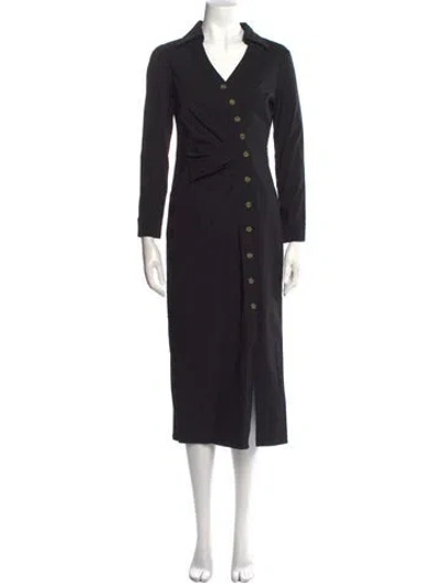 Pre-owned Shoshanna Midi Length Dress In Black