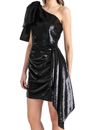 Shoshanna Midnight Catalaya Dress In Jet In Multi