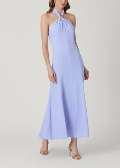 Shoshanna Midnight Keller Crepe Dress In Blue