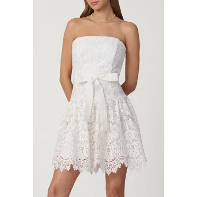 Shoshanna Midnight Medallion Lace Ester Dress In Red