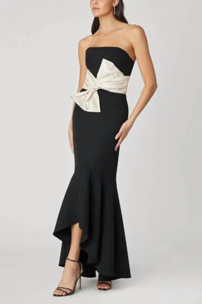 Shoshanna Midnight Smith Dress In Jet/champagne In Multi