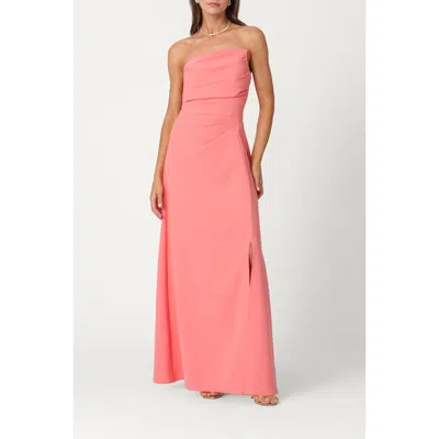 Shoshanna Midnight Stretch Crepe Vicki Dress In Pink