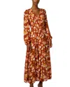 Shoshanna Mira Midi Dress In Orange