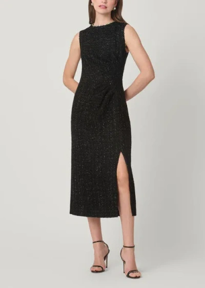 Shoshanna Monet Embellished Tweed Dress In Black