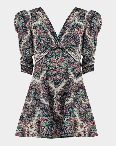 Shoshanna Natalya Floral-print Mini Dress In Multi