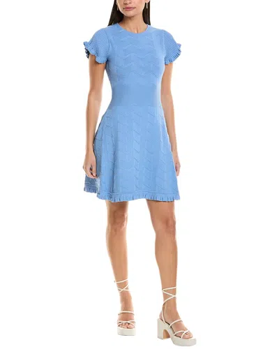 Shoshanna Neline Mini Dress In Blue