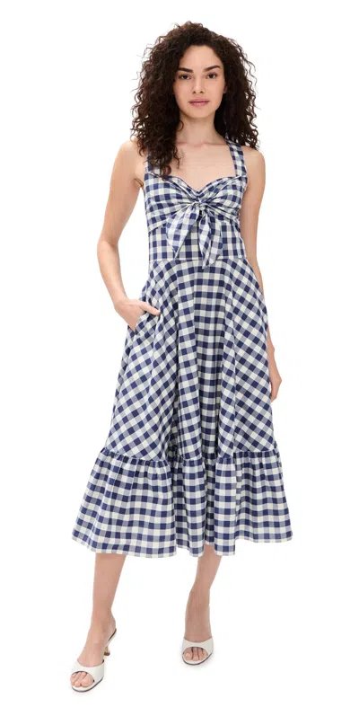 Shoshanna Gingham Nellie Dress In Blue