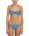 Shoshanna Printed Brief Bottom In Blue