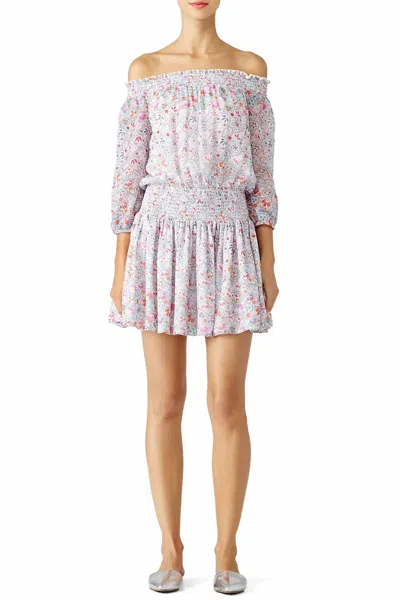 Shoshanna Rita Mini Dress In Multicolor In Grey