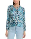 Shoshanna Samson Top In Blue Multi In Blue