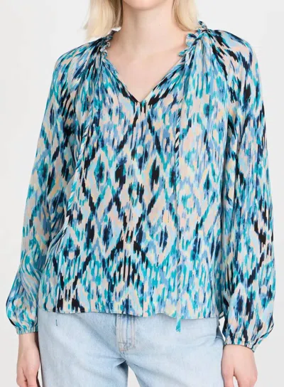 Shoshanna Samson Top In Blue Multi