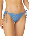 Shoshanna Sea Shimmer Side Tie Bikini Bottom In Sea Shimmer