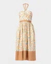 Shoshanna Serene Strapless A-line Midi Dress In Animal Print