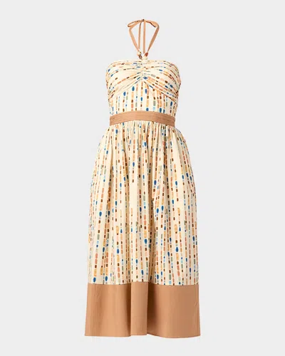 SHOSHANNA SERENE STRAPLESS A-LINE MIDI DRESS