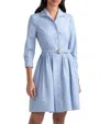 Shoshanna Sharita Dress In Light Blue Denim In Blue