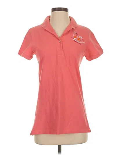 Pre-owned Shoshanna Short Sleeve Polo Shirt In Pink