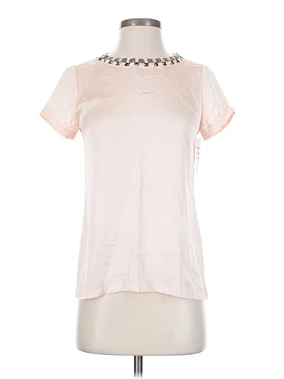 Shoshanna Short Sleeve Top Pink Crew Neck Tops
