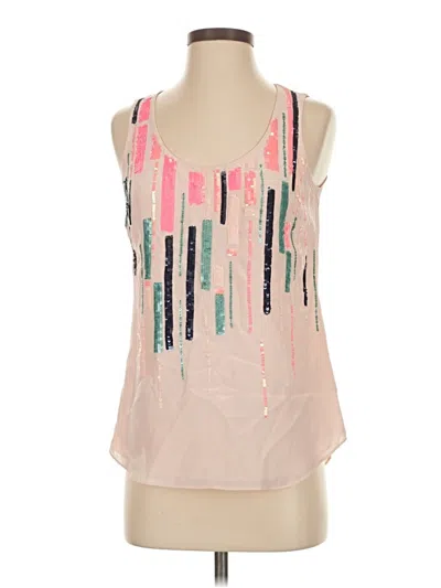 Pre-owned Shoshanna Sleeveless Silk Top Pink Scoop Neck Tops