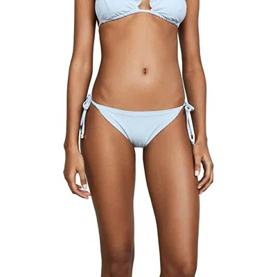 Shoshanna String Bikini Bottom In Blue Mini Gingham