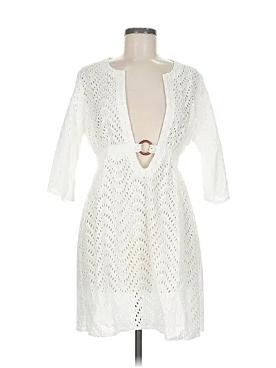 Pre-owned Shoshanna Swimsuit Cover Up In White