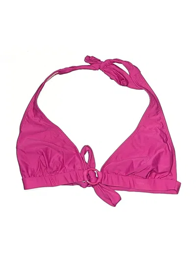 Pre-owned Shoshanna Swimsuit Top Pink Solid Pattern Swimwear
