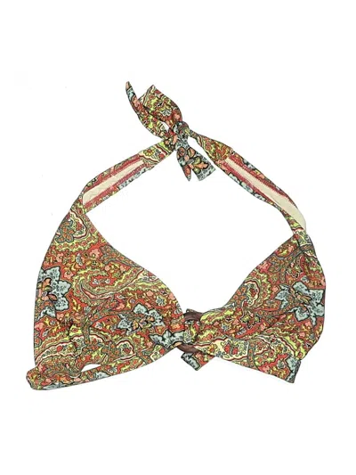 Pre-owned Shoshanna Swimsuit Top Red Paisley Pattern Swimwear