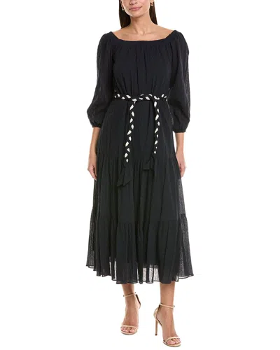 Shoshanna Talon Midi Dress In Black