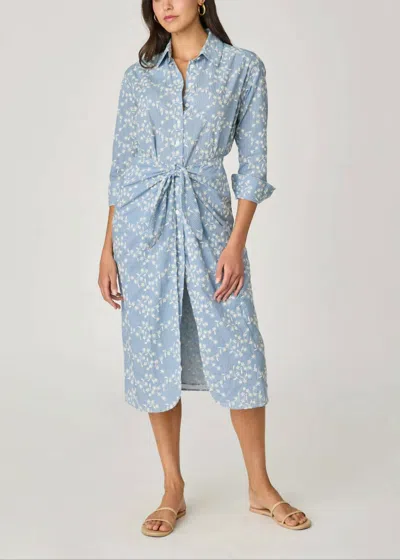 Shoshanna The Shirtdress In Chambray/ivory