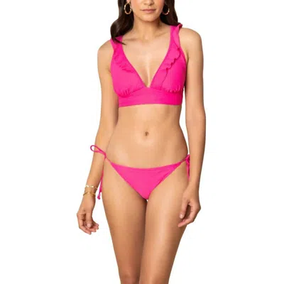 Shoshanna Tide Jacquard Clean Triangle Bottom In Azalea In Pink
