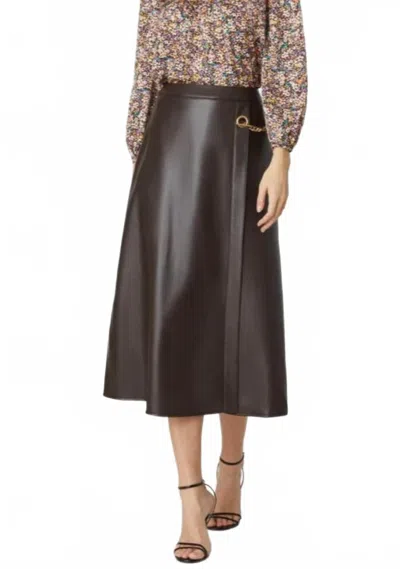 Shoshanna Trinity Skirt In Chocolate In Brown