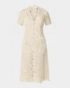 Shoshanna Tropez Floral Crochet Coverup In Neutral