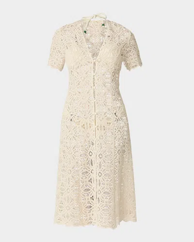 Shoshanna Tropez Floral Crochet Coverup