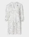 Shoshanna Umbrella Cover Up Mini Dress In Optic