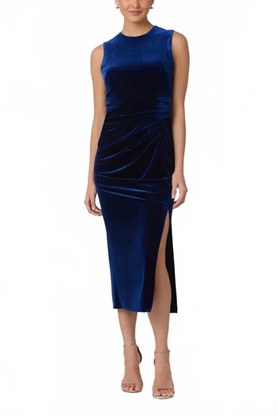 Shoshanna Viv Midi Dress In Navy In Blue