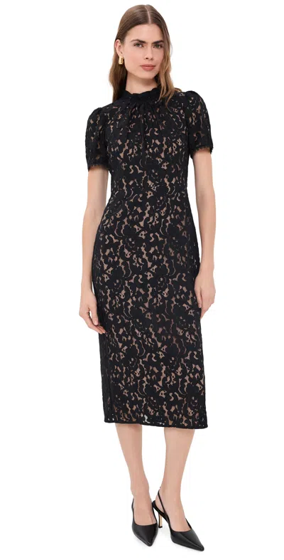 Shoshanna Wells Dress Jet In Black