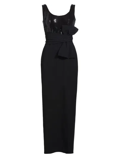 Shoshanna Women's Ami Sequined Body-con Maxi Dress In Black