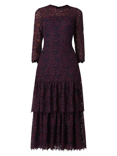 Shoshanna Women's Angeline Lace Maxi Dress In Brown
