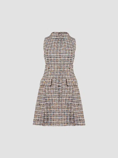 Shoshanna Women's Charlotte Tweed Mini Dress In Gray