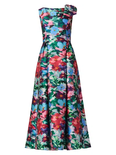 Shoshanna Midnight Eleanor Gancalo Floral Dress In Multi